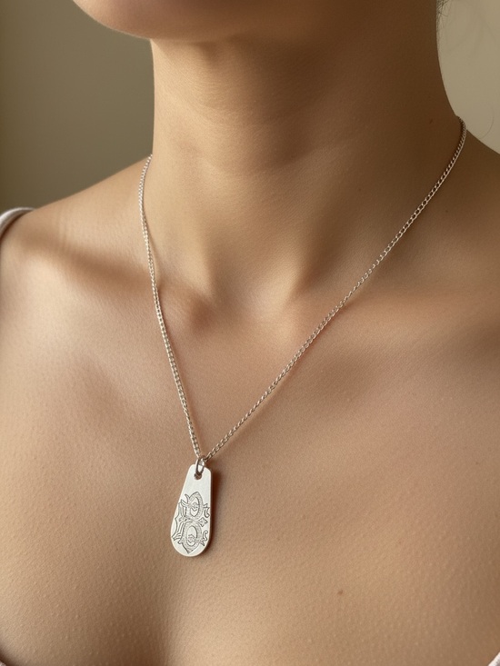 Hand Crafted Jewelry - Monogrammed Letter B Vintage Silver Spoon Artisan Pendant Hand Crafted Necklace